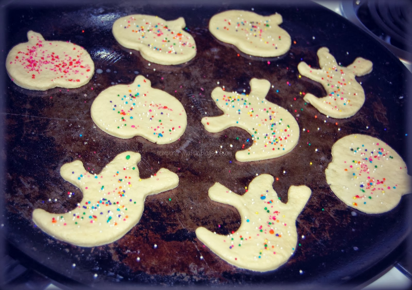 Temporary Waffle Cream Cheese Halloween Sugar Cookies+Recipe