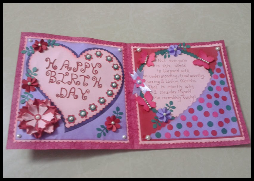 Lina&#039;s Handmade Cards: Birthday card for Friend