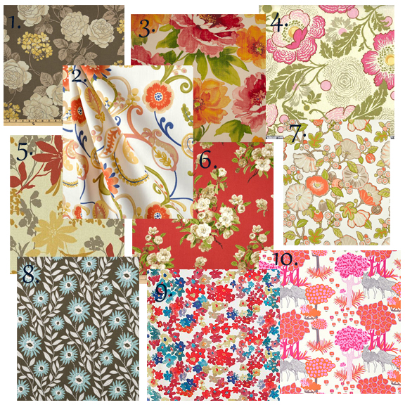 Parade of Fabrics 10 Floral Fabrics for Under 10 a Yard