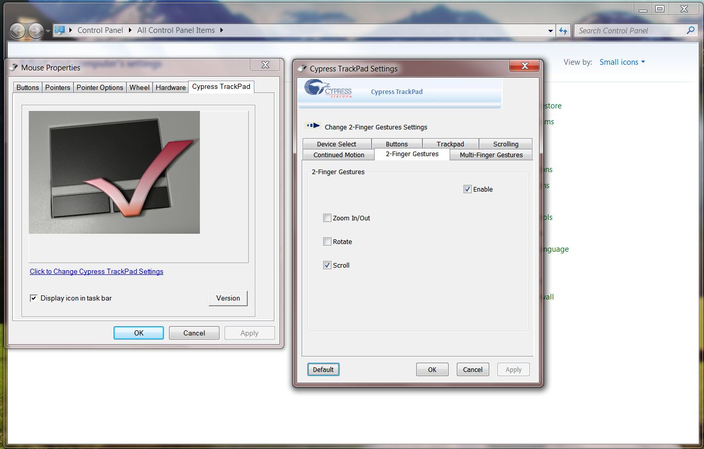Uninstall cypress trackpad driver windows 7