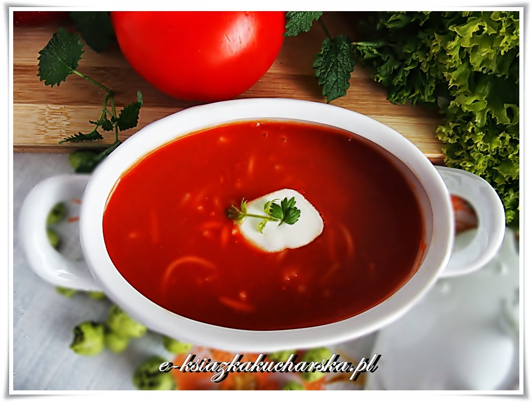 zupa pomidorowa na soku z pomidorów www.e-ksiazkakucharska.pl
