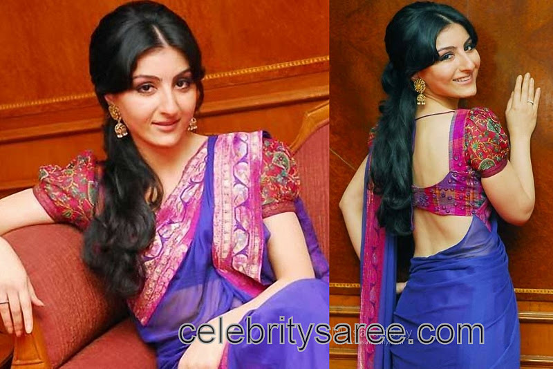 Soha Ali Khan in Puffed Sleeves Blouse Saree Blouse Patterns