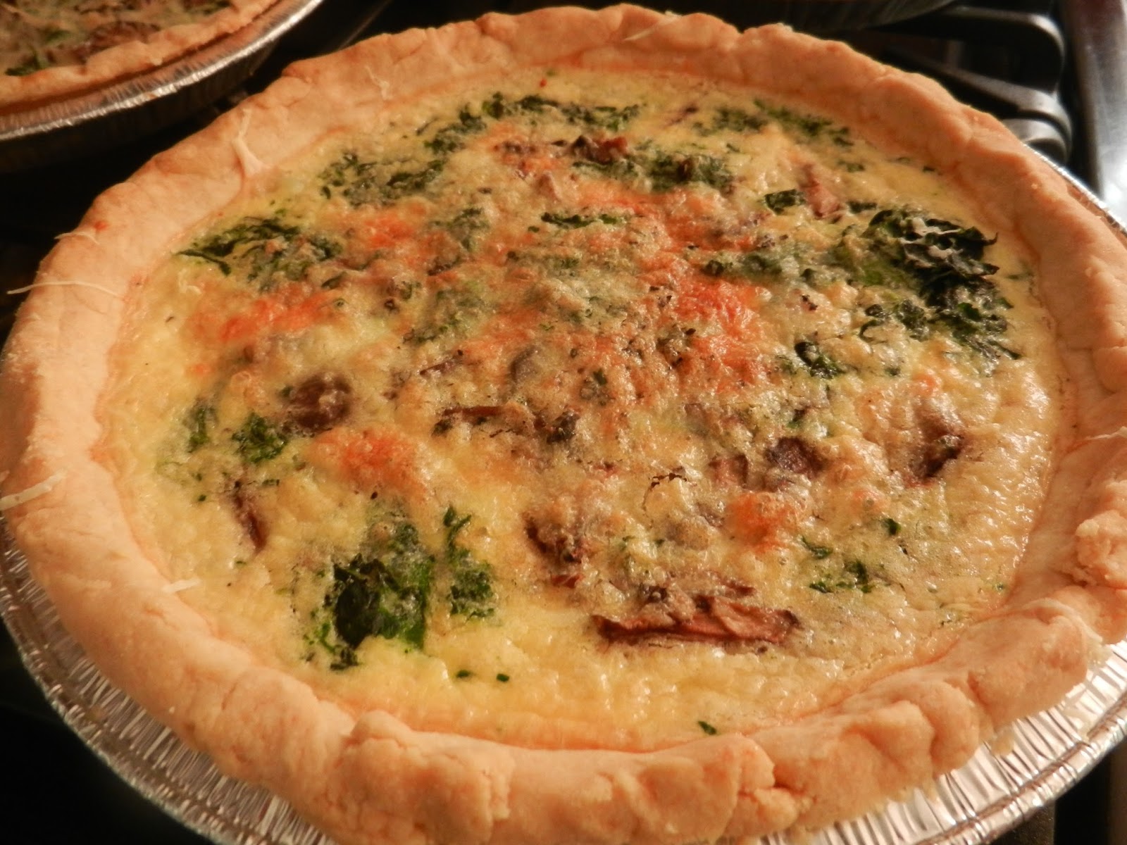 I'll Bake It, You Eat It Spinach, Mushroom & Sausage Quiche