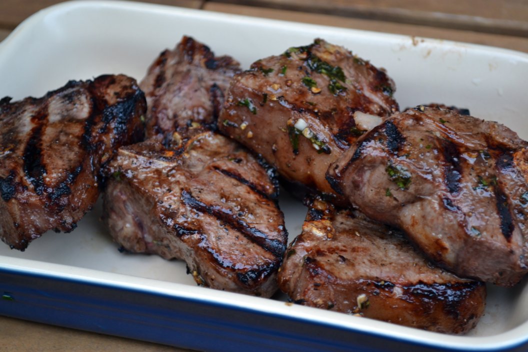 The Foodie Couple Grilled Herb Balsamic Lamb Chops