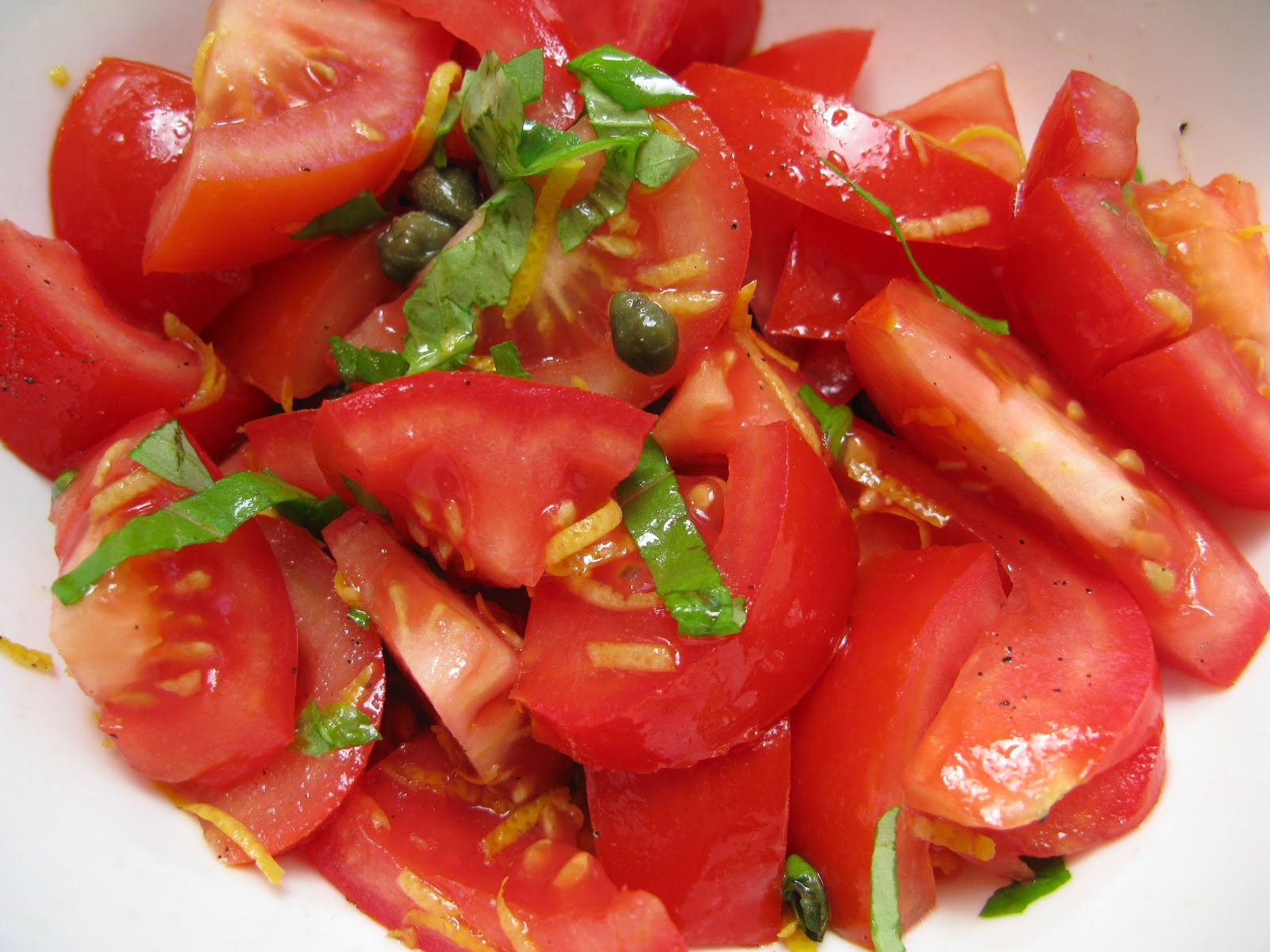 Eerst Koken Salade 10daagse nr 9 Tomatensalade met citroen en kappertjes