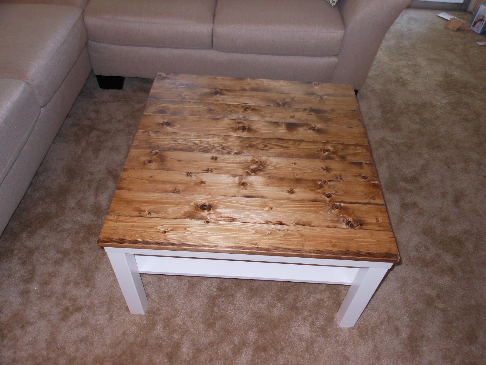 Decor Dilettante: Ikea Lack Coffee Table Re-do