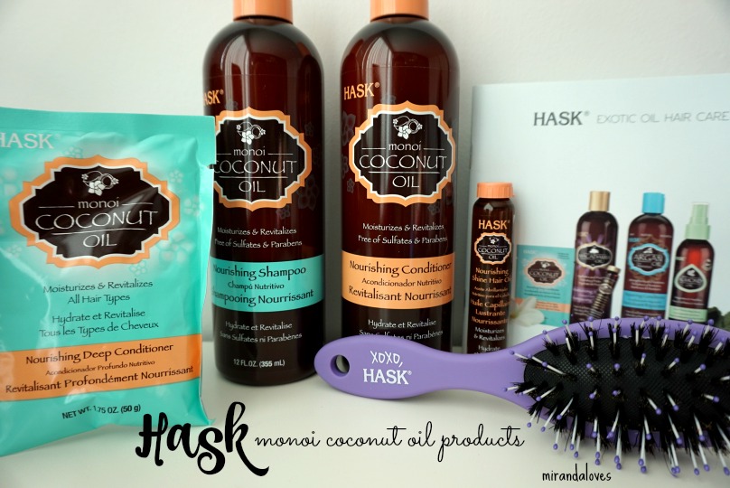 Hask Monoi Coconut Oil Hair Products and Review* miranda loves