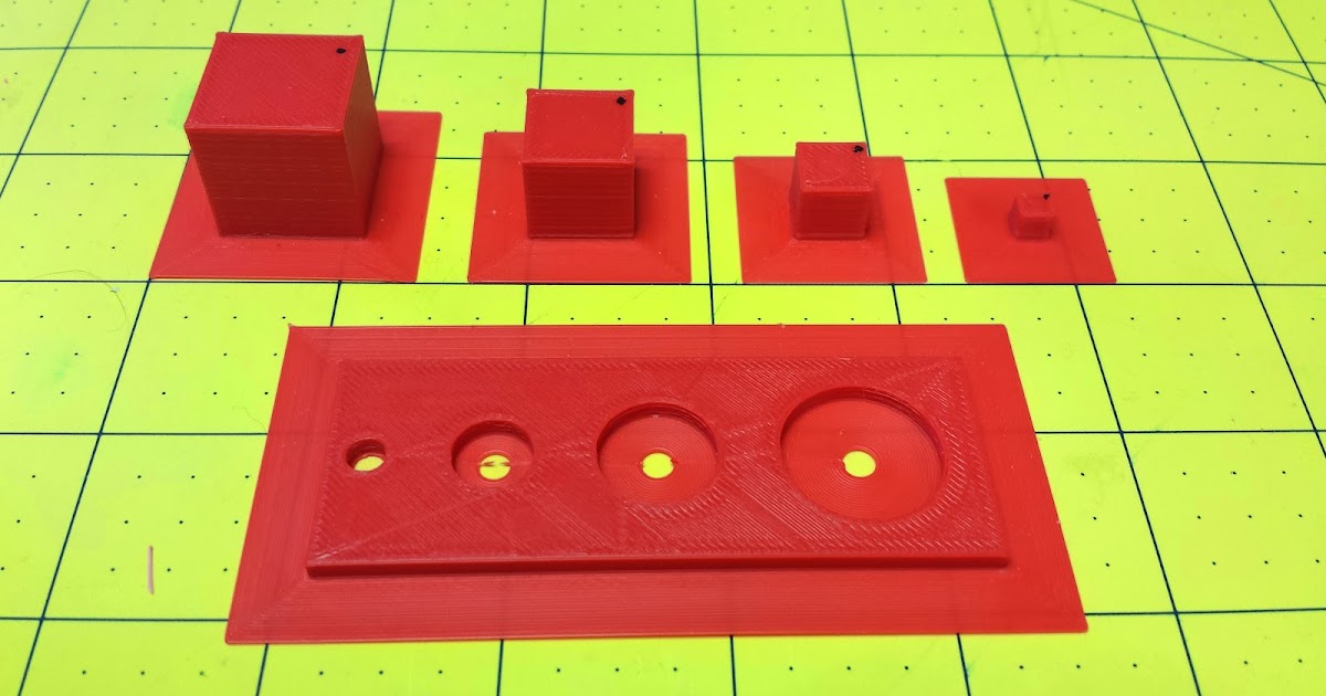 Ultimaker 2 Prints Compensating for ABS Shrinkage