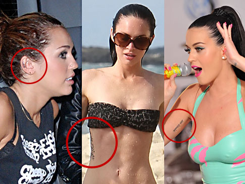 Miley Cyrus Tattoos Miley Cyrus Tattoos