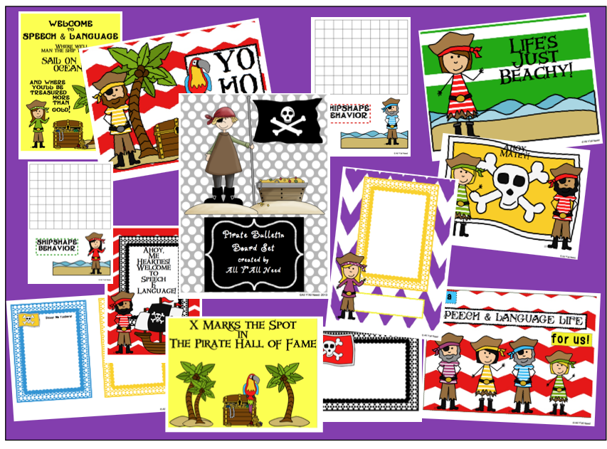 Pirate Speech/Language Bulletin Boards All Y'all Need