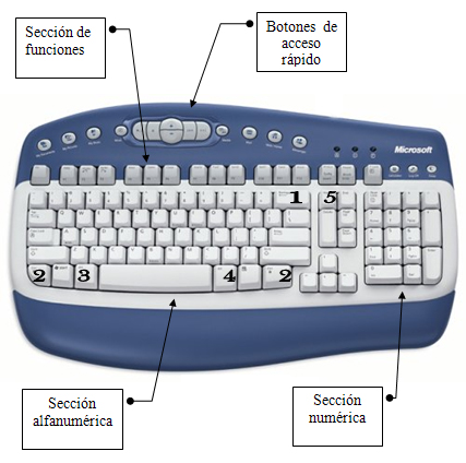EL TECLADO Y SUS PARTES el teclado y sus partes:
