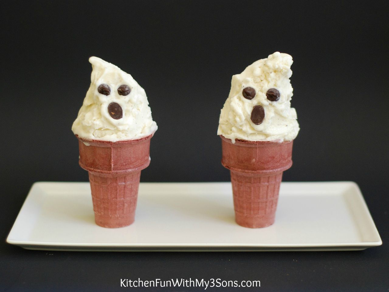 Halloween Ghost Ice Cream Cones Kitchen Fun With My 3 Sons