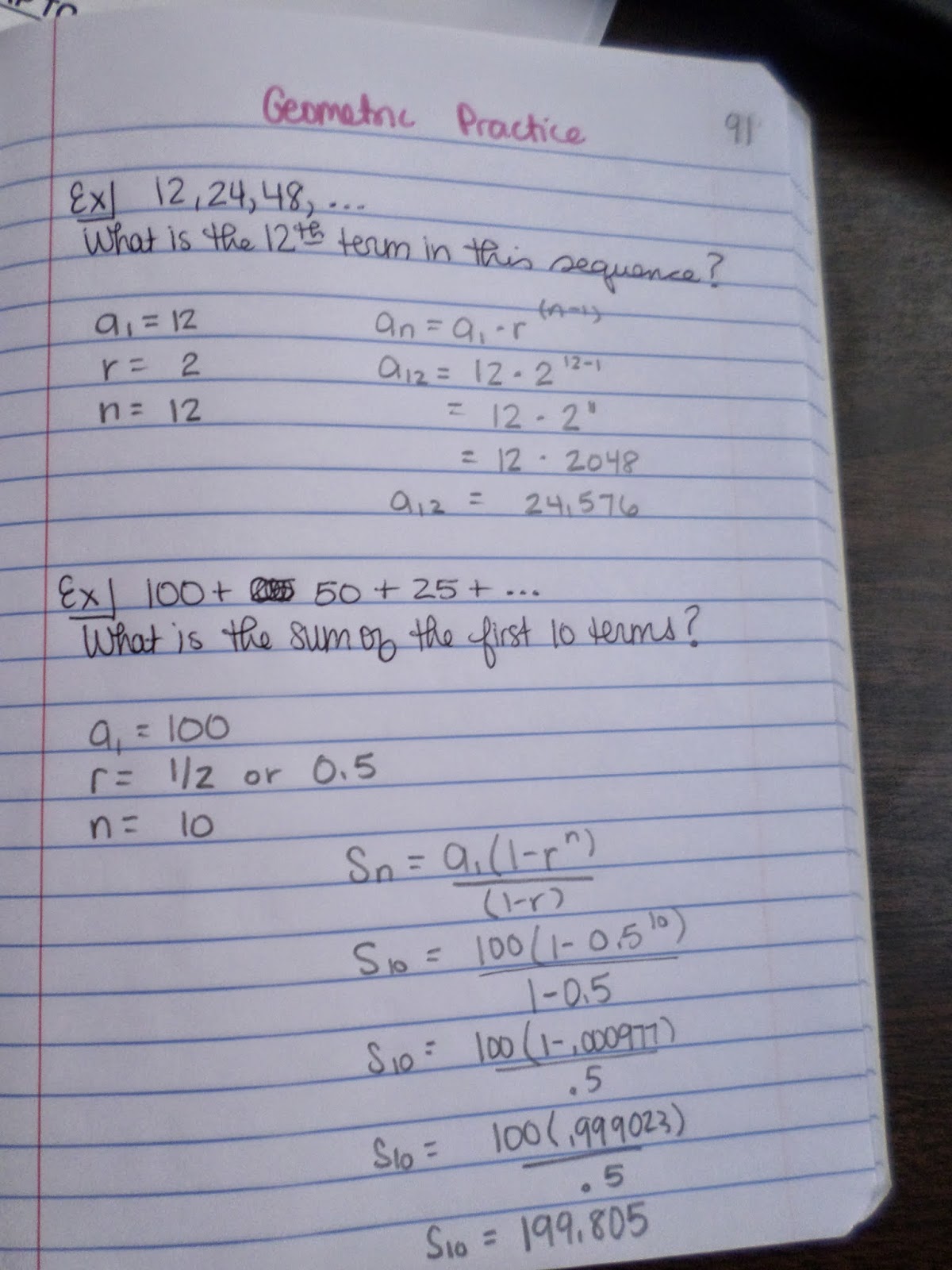 Math = Love: Sequences and Series Foldables & INB Pages