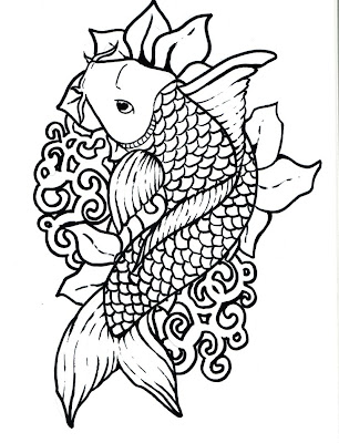 Free Koi Fish Coloring Sheet