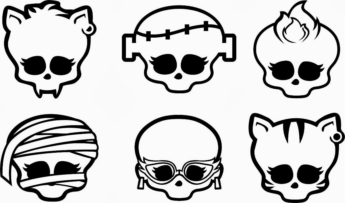 Monster High Skull Coloring Pages Coloring Pages