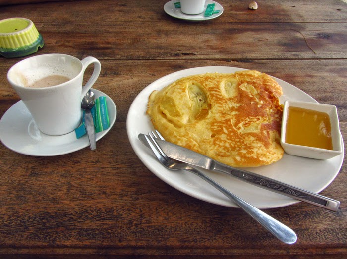Pancake und Kaffee im Green Beach Hut Pancake und Kaffee im Green Beach Hut