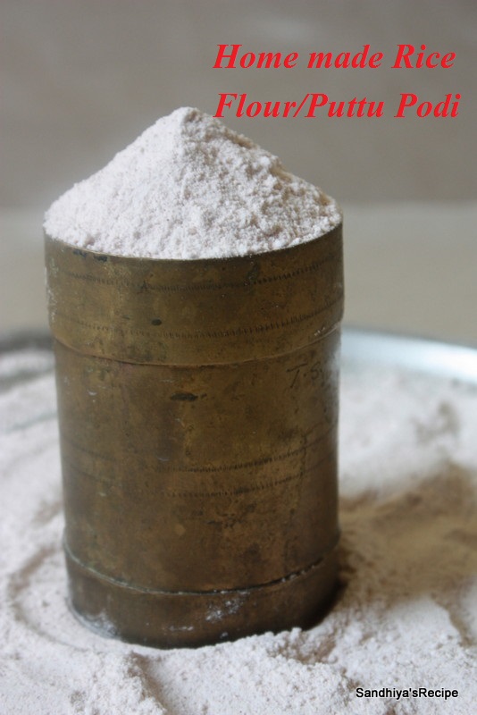 Sandhiya's Cookbook Rice flour Red rice flour Home made Rice flour