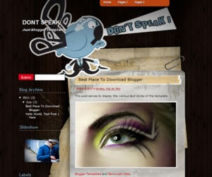 Dont Speak Blogger Template