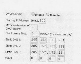 DHCP Server Seting DHCP Server Seting