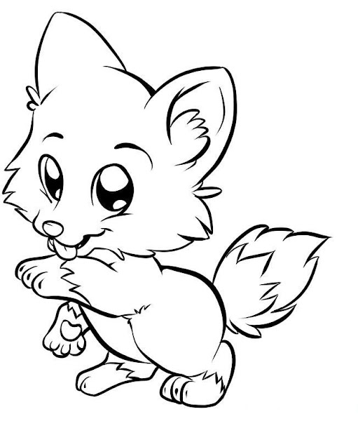 Draw Cute Baby Animals Coloring Pages