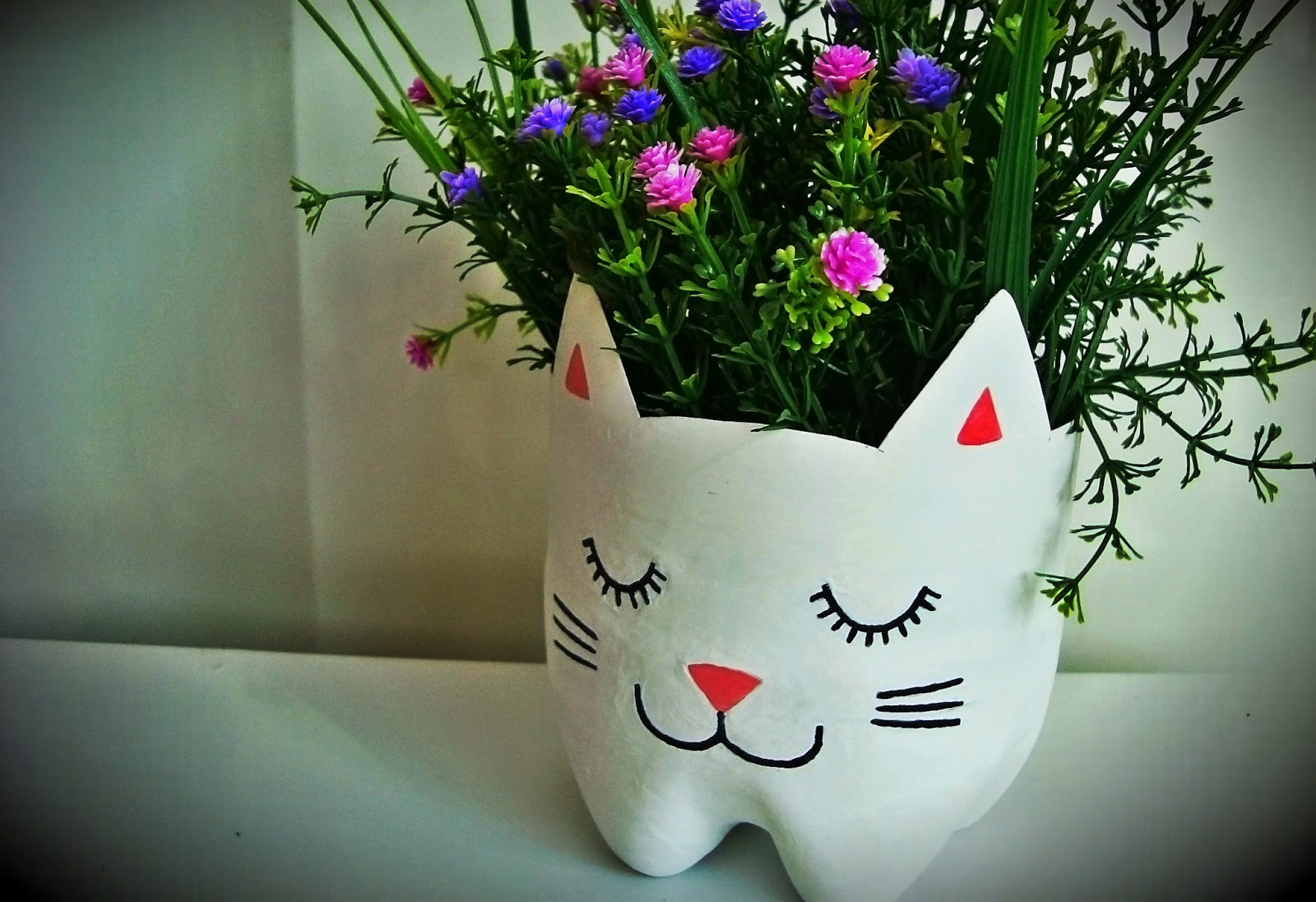 Ideias Personalizadas DIY Vaso de Plantas Gatinho Depilador Aparador Feminino ~ Ideias Personalizadas DIY Vaso de Plantas Gatinho