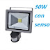 Faretto led Interno ed Esterno con sensore di movimento e Giorno notte. disponibili anche 20W,30W,50W.