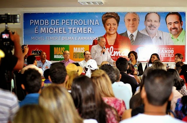 Michel Temer e Eliseu Padilha em Petrolina - Eleições 2014