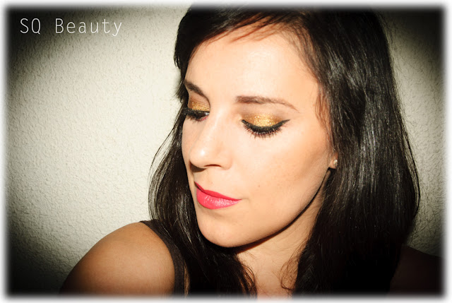 Maquillaje eyeliner y contrastre, dorado, rosa, Eyeliner and contrast makeup, gold, pink, Silvia Quirós