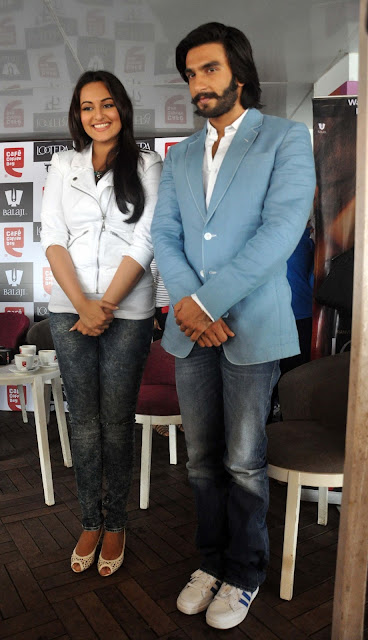 Sonakshi Sinha & Ranveer Promote Lootera at Cafe Coffee Day Photos