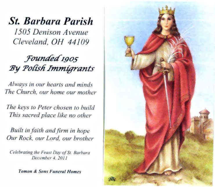 a voice from the rustbelt Saint Barbara, Cleveland