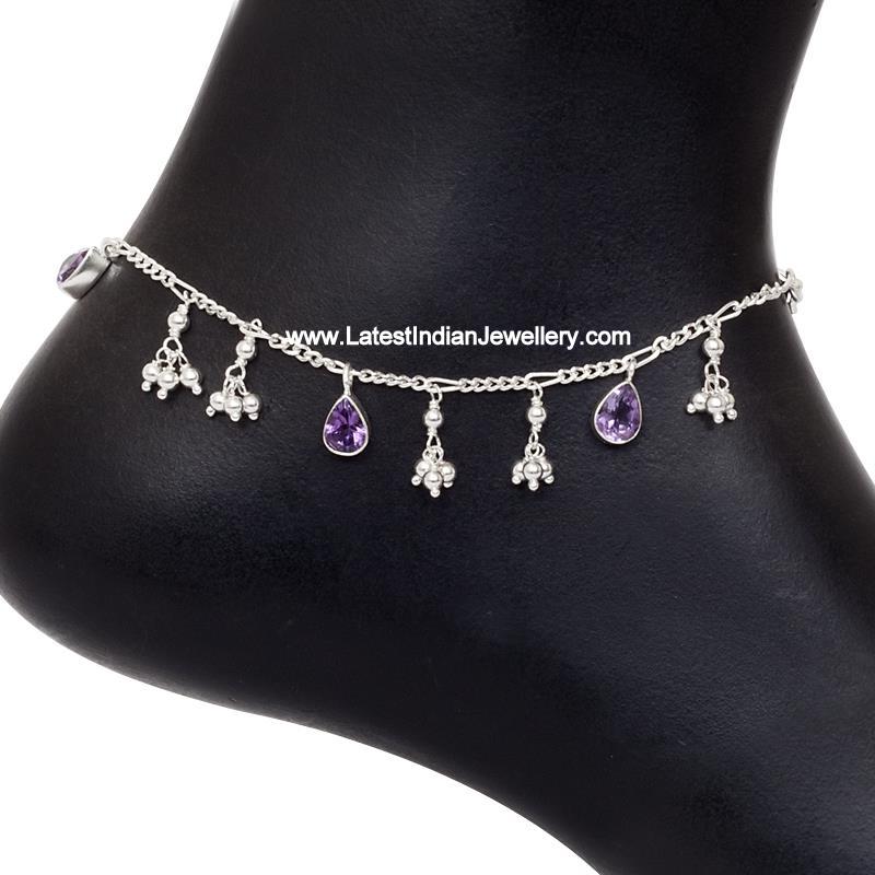 trendy simple anklets from grt mugappu designs in grt