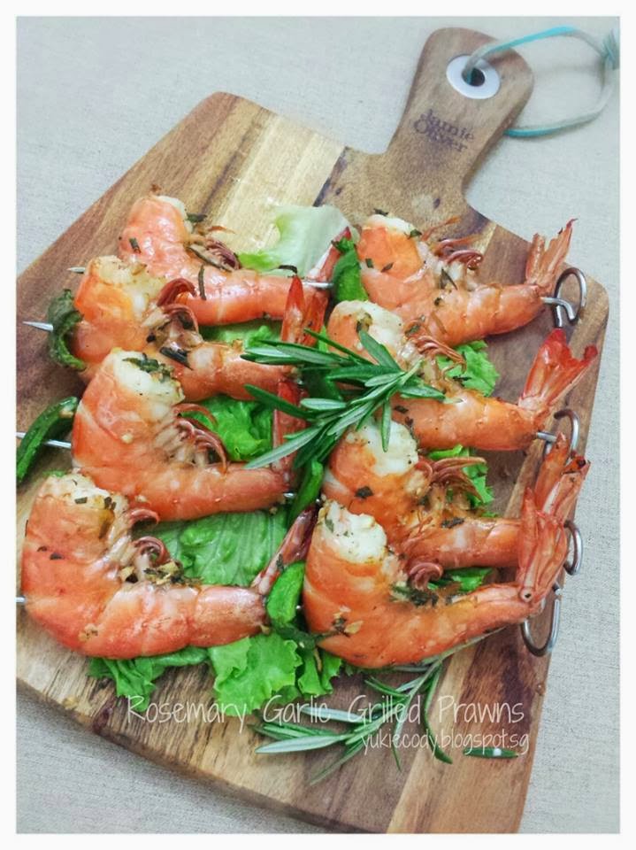 ♥♥♥ YukieCody ♥♥♥ Airfried Rosemary Garlic Grilled Prawns