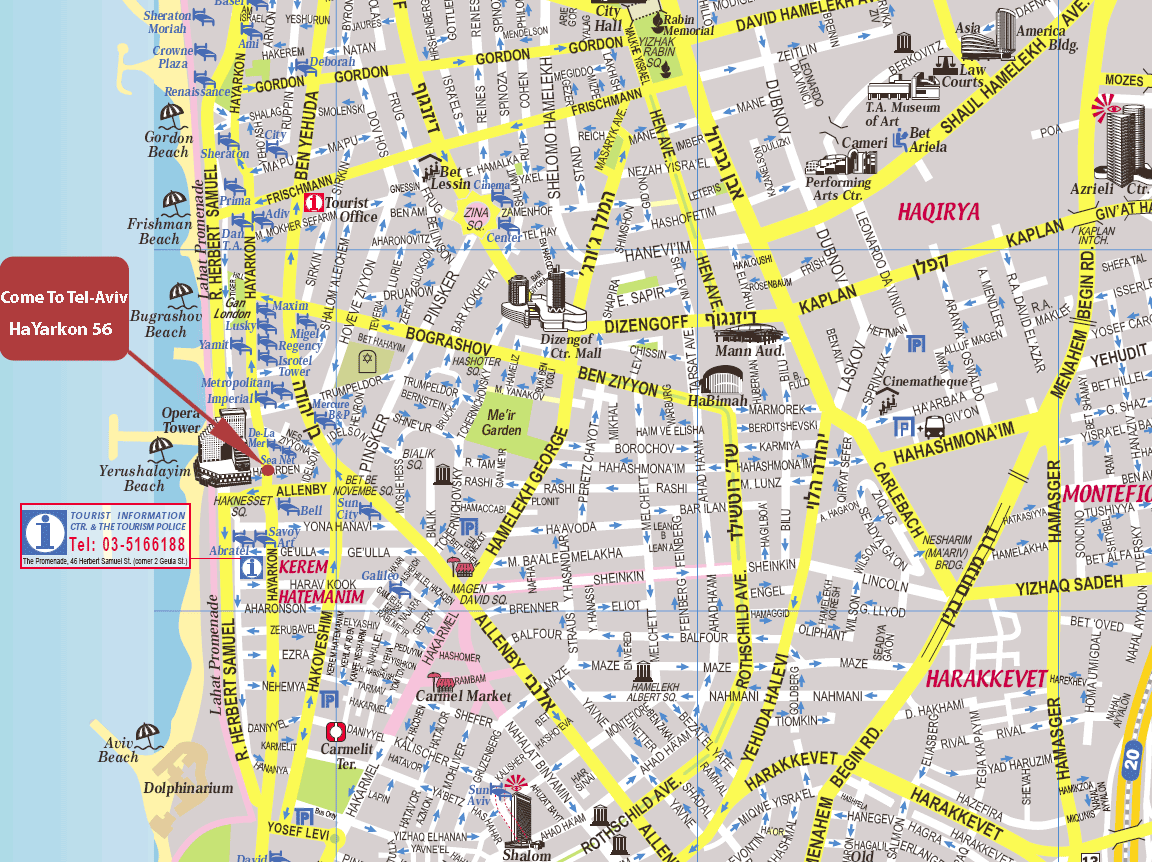 map tel aviv
