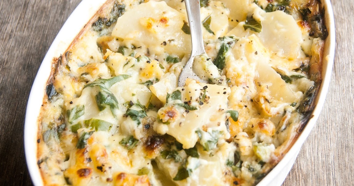 Always Hungry Spinach and Potatoes Au Gratin