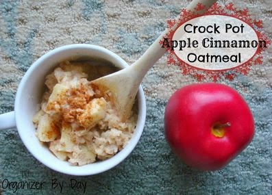 Crock Pot Apple Cinnamon Oatmeal 