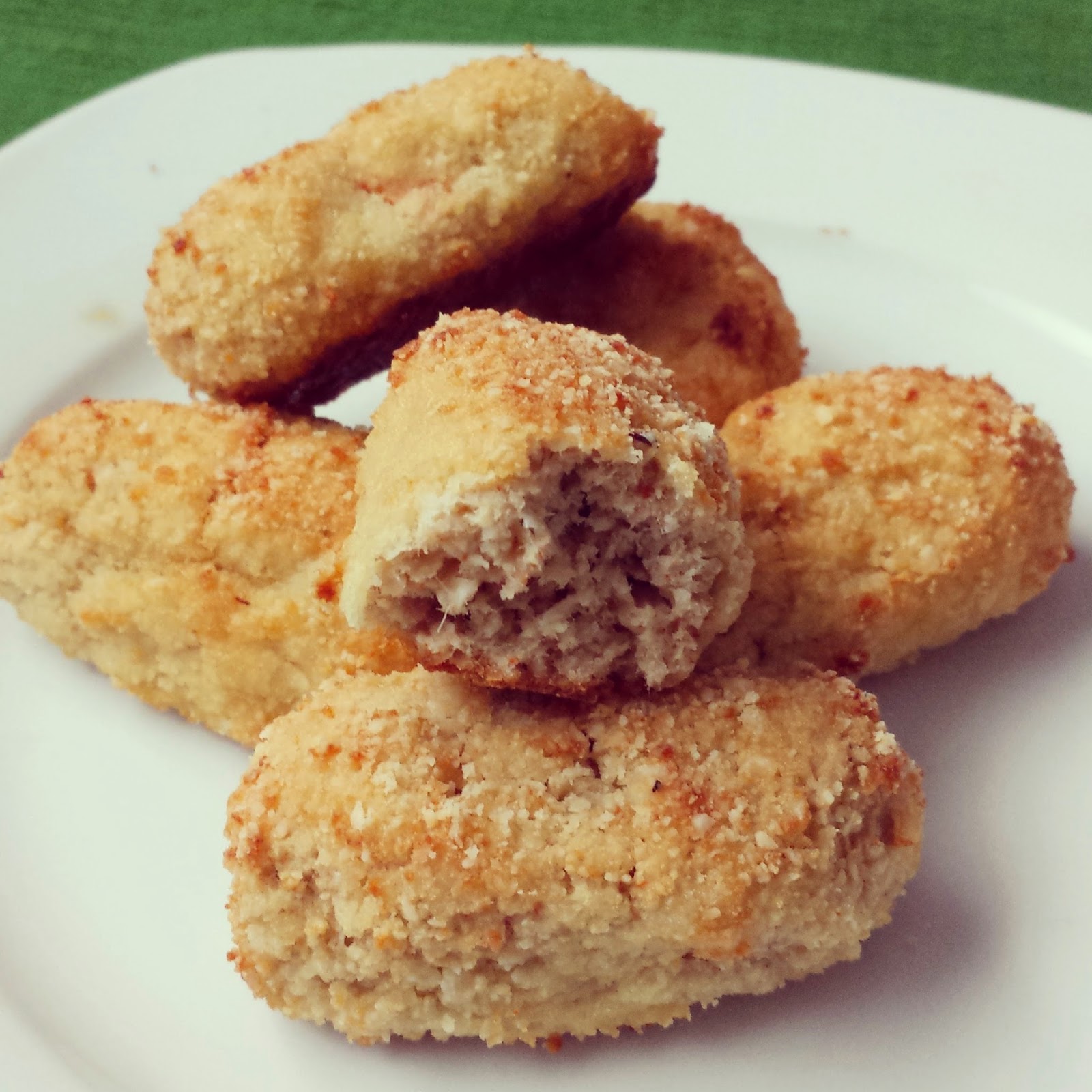 Sanos mordiscos Receta Croquetas al horno de atún y surimi
