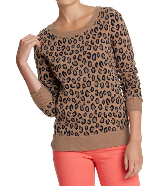 old navy cheetah print sweater