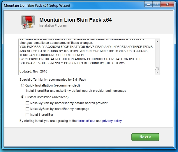 mountain lion skin pack for windows 8 64 bit