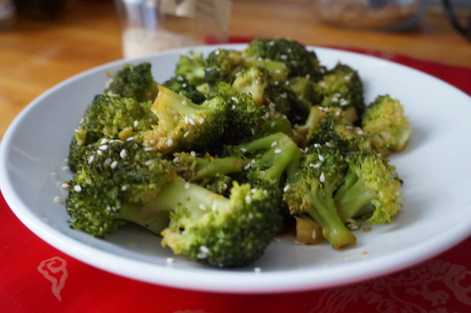 Citron Myrtille Brocoli sauté, sauce soja et sésame