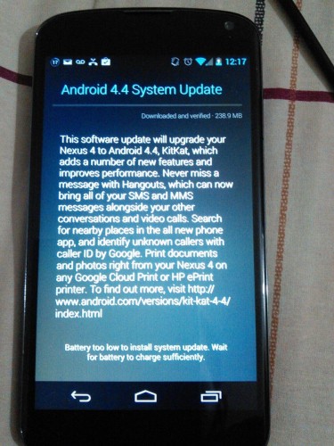 Update Android 4.4 KitKat Mulai Sambangi Nexus 4