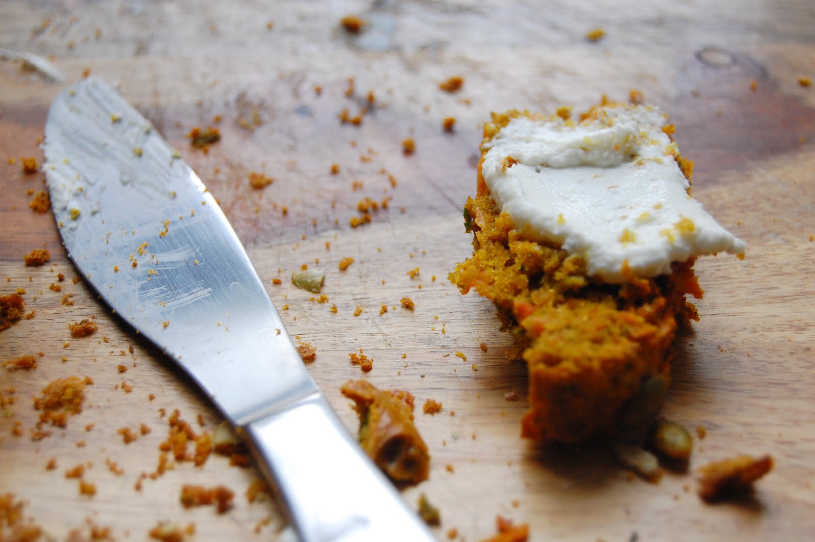 palate/palette/plate Savory Carrot Cake with Goat Cheese