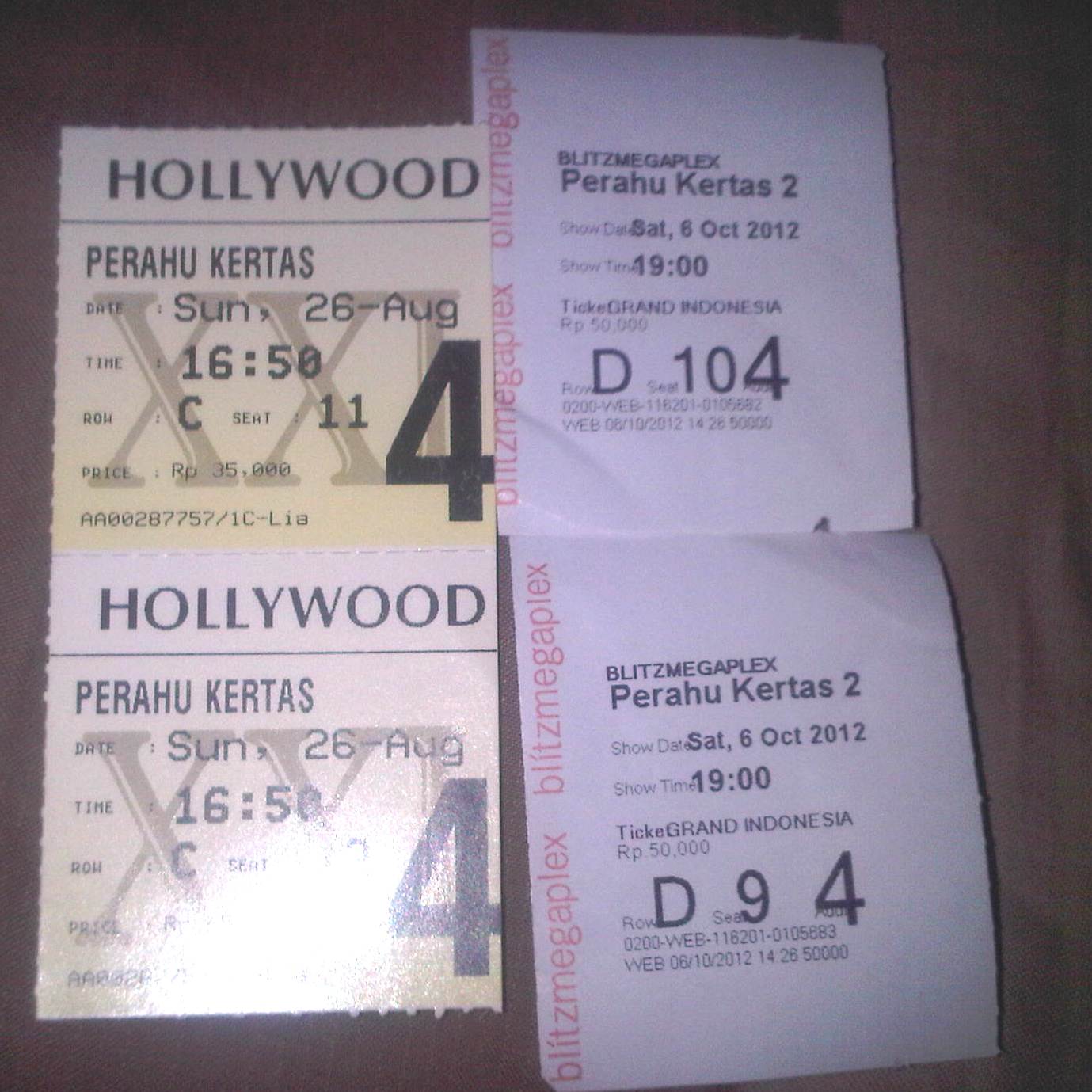 Dua Karet Perahu Kertas 1 &amp; 2