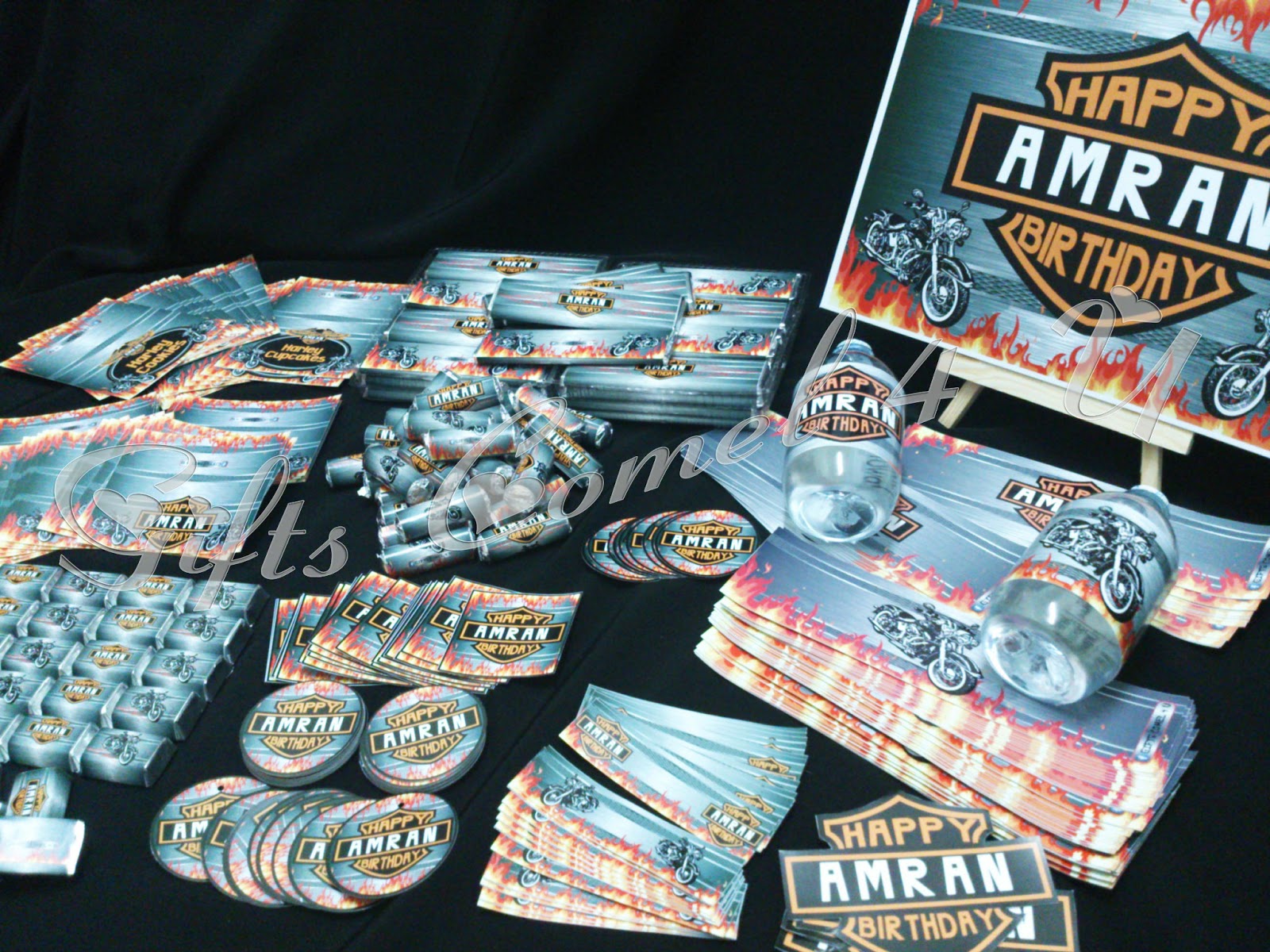 Gifts Comel 4 U Ordered by Sya "Harley Davidson's Theme" Party Pack