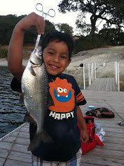 Aaron's first fish ever!
