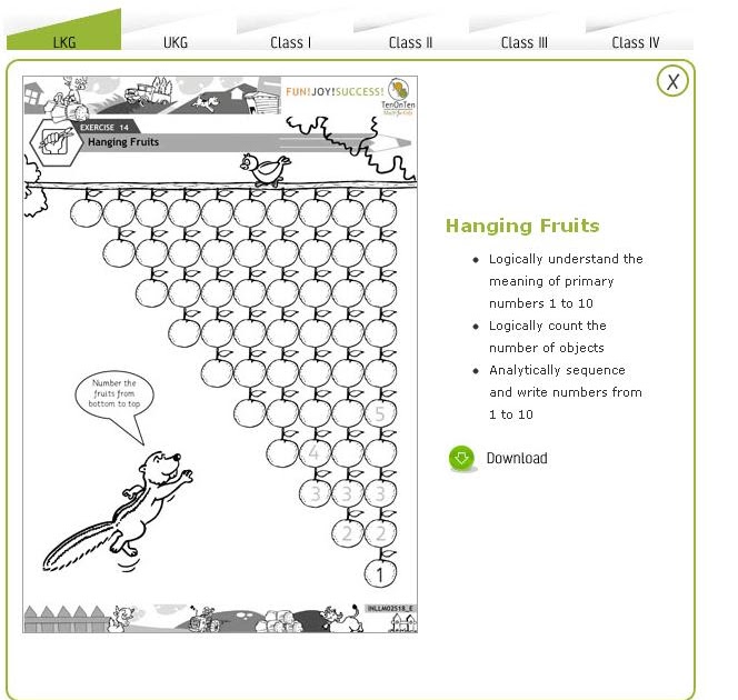 Free Maths Worksheets for Kindergarten to Grades 1, 2, 3 & 4 | Cool