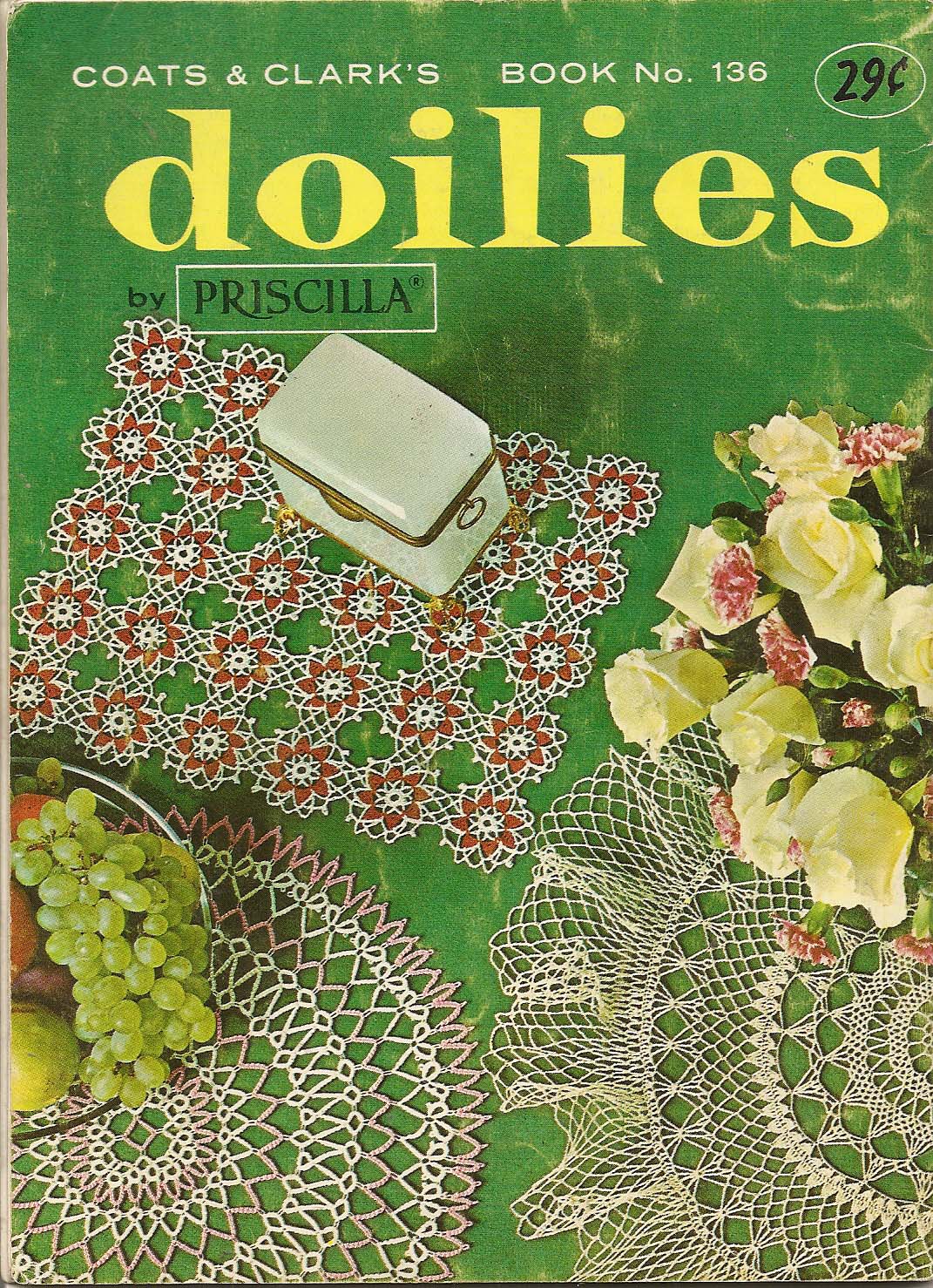 Vintage Knit Crochet Shop Talk Doilies Pattern Book, Coats and Clarks