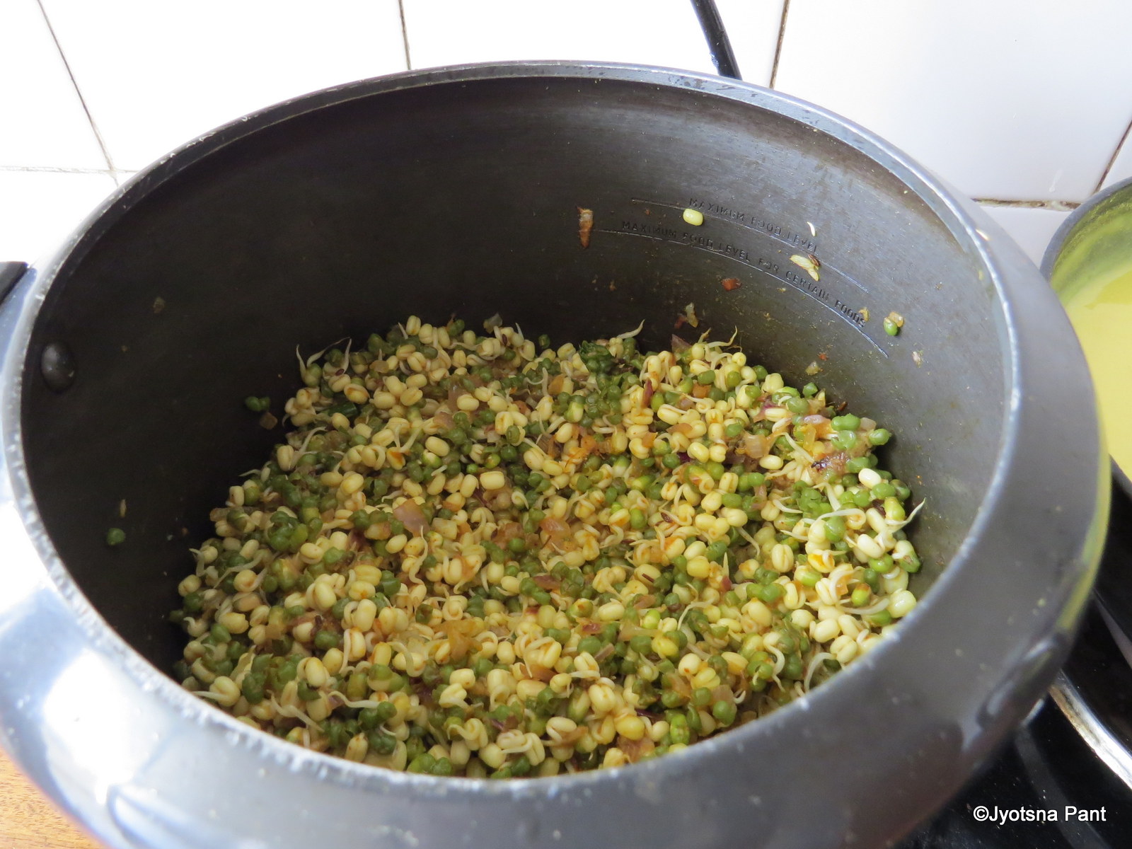 With Love from Mom's Kitchen Moong Sprout Ki Sabji (Indian Dry Savory