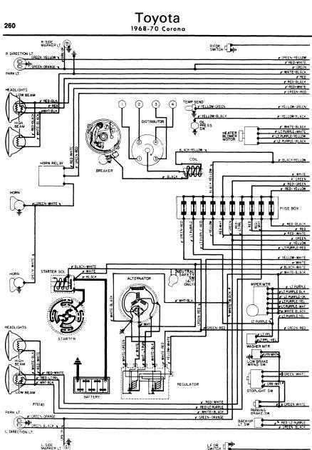 repair-manuals: Toyota Corona 1968-70 Wiring Diagrams