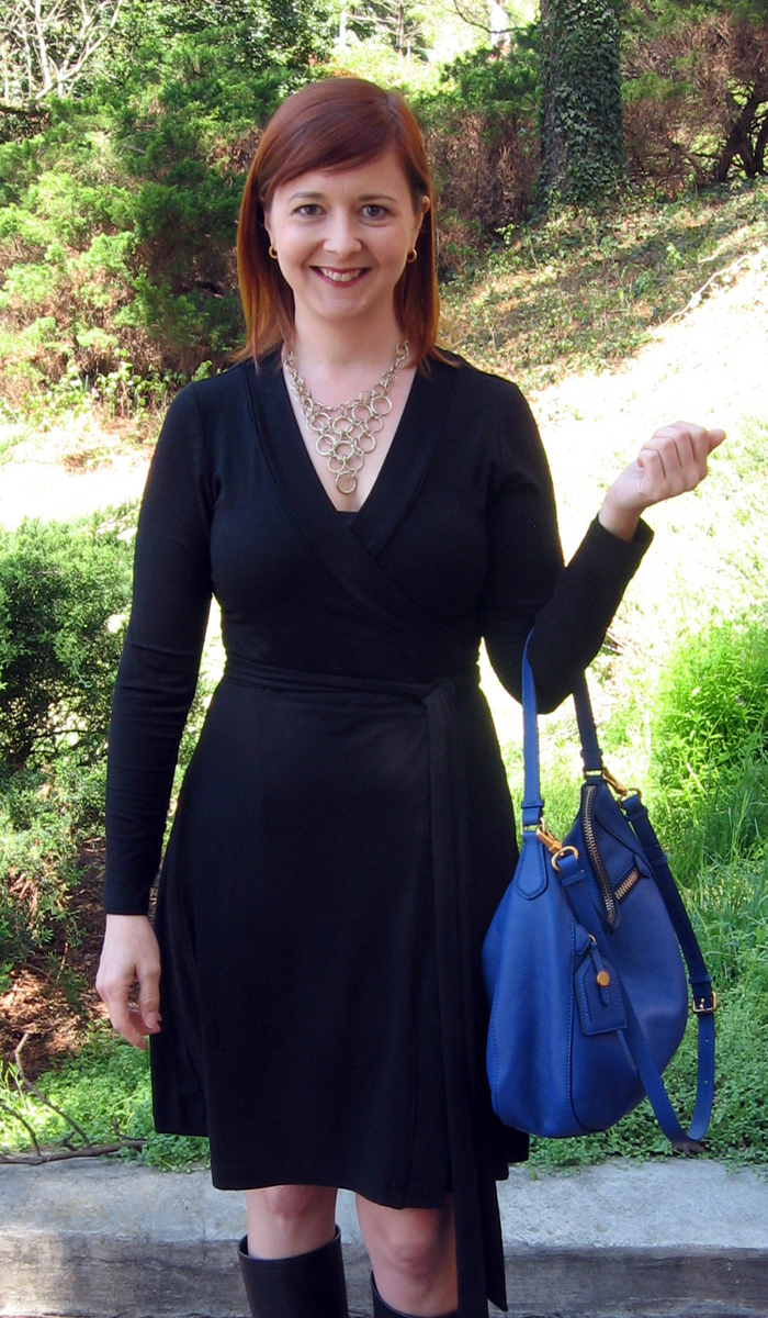 Looks Good from the Back: Adrien: Banana Republic Gemma Wrap Dress Review.