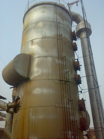 Sulfuric Acid Plant in Pakistan 100 Metric ton daily production by contact process single absorption, image by irfan ahmad plant operator, convertor